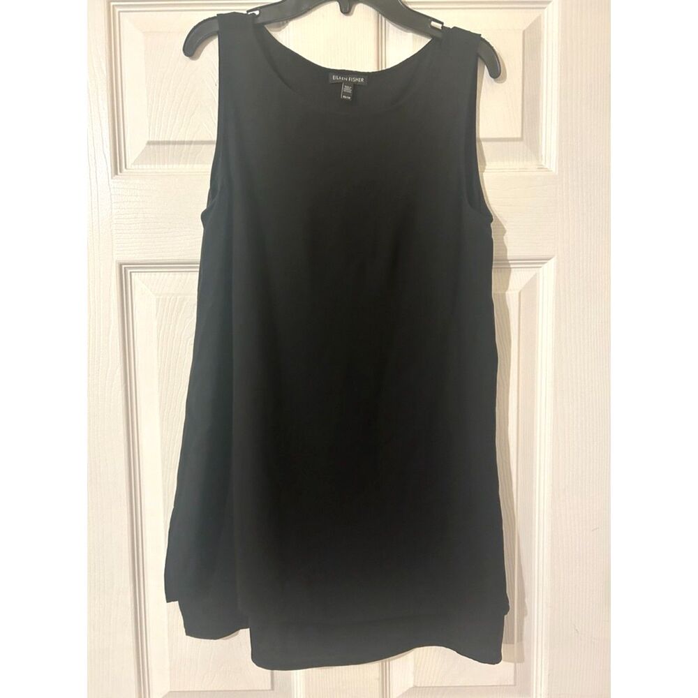 Eileen Fisher Silk Black Tank Top Womens XS